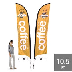 10.5' Feather Flag Double Sided