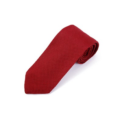 Men's Solid Polyester Knitted Necktie