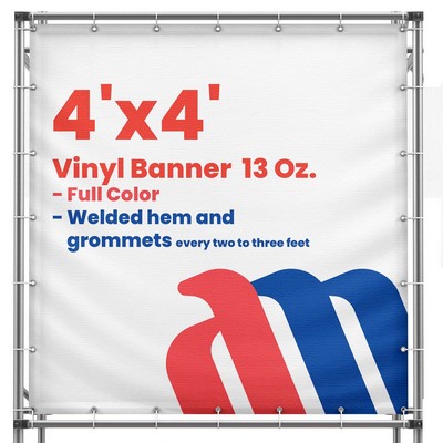 Banner 4'x4' Vinyl 13 Oz. Full Color