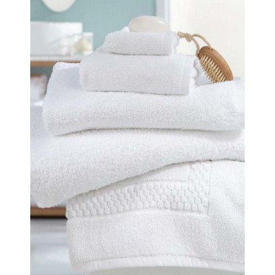 Sunny Lane White Combed Cotton Terry Bath Towel (27" x 54")