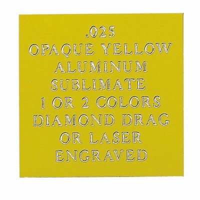 Opaque Yellow Aluminum Engraving Sheet Stock (12"x24")