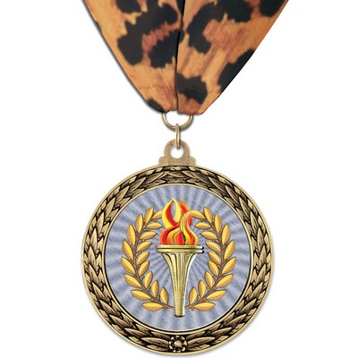 GFL Full Color Medal w/Stock Millennium Neck Ribbon (2 5/8")