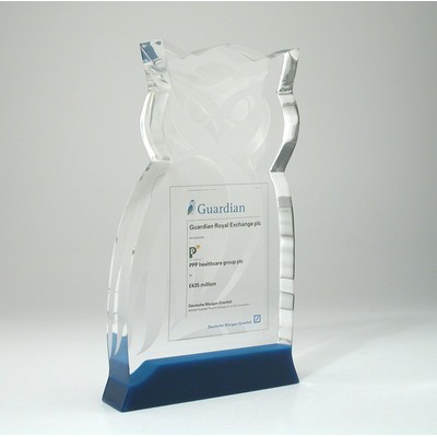 Owl Lucite® Embedment Award (4 1/2" x 8" x 1")