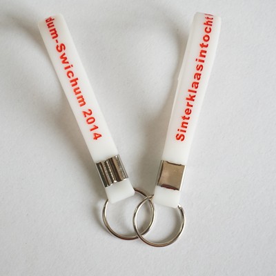 Debossed and Color Filled Silicone Key Chains