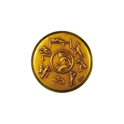 Club Lorente Round 1" Lapel Pin- Track Female