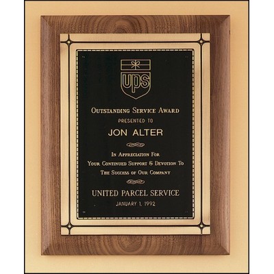 Solid American Walnut Plaque w/Antique Bronze Phoenix