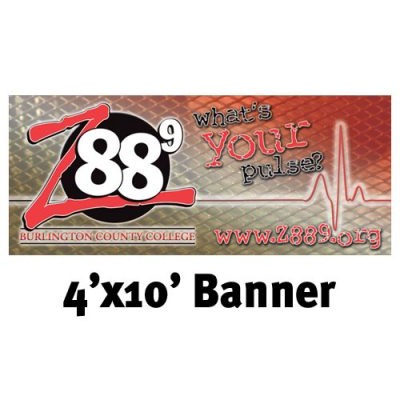 Mesh Vinyl Banner - 4'x10' w/grommets