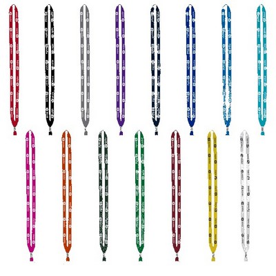 IMPORT Rush 1/2" Polyester Lanyard with Silver Crimp & Split-Ring