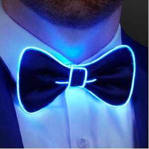 Cool Blue EL Wire Bow Ties, Formal Accessories - BLANK