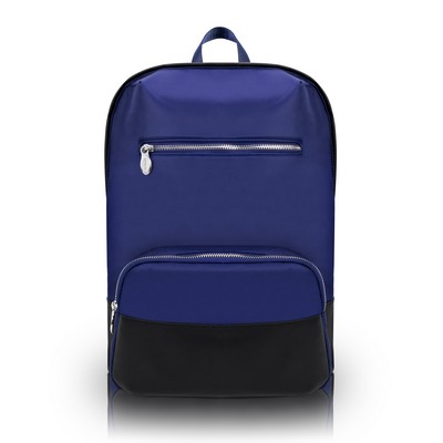 BROOKLYN | 17" Navy Nylon Contour Laptop Backpack | McKleinUSA