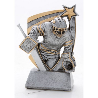 Hockey Goalie 3-D Star Resin - 6"