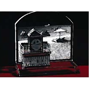 Crystal Miami Beachscape Award w/Crystal Lifeguard Tower