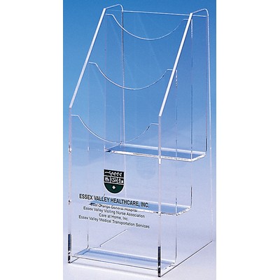 Clear 3 Pocket Brochure Holder (4.25"x10.75")