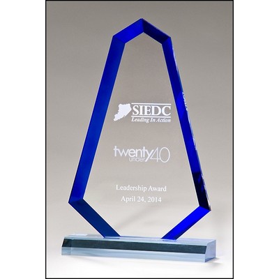 Flame Series Acrylic Award w/Blue Accented Bevel (7"x 10.75")