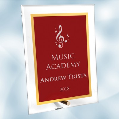 Acrylic Red Complex Plaque (L)