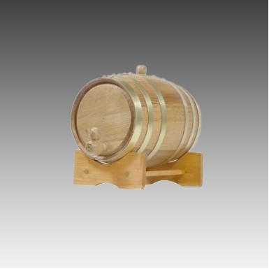 Oak Wood Barrel with Hoops