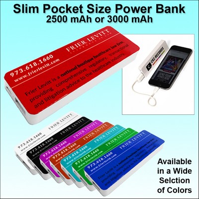 Pocket Size Power Bank 3000 mAh - Red