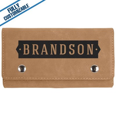 Light Tan Leatherette - Card & Dice Set