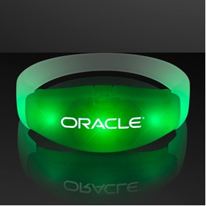 Green LED Steady Illumination Stretch Bracelet - PRINTED
