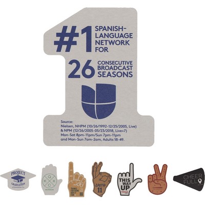 35 pt Stock Shape Pulpboard Coasters - Shape Category: Rally