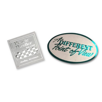 Rectangle Embossed & Foil Hot Stamped Label (1¾"x3")