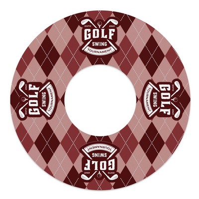 Golf Cup Advertising Ring - .024 white PVC plastic, Full Color Digital