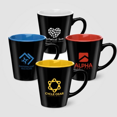 12 oz. Two-Tone Ceramic Mug - Silkscreen