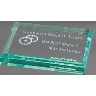 Small Jade Acrylic Rectangle Paperweight