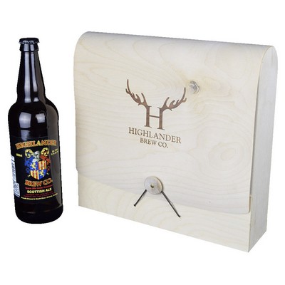 Custom birch veneer portfolio - corporate gift box - 13"w x 1.5"d x 10.5"h External