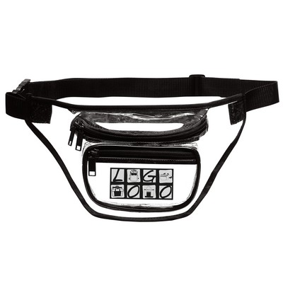 3-Zip Clear Fanny Pack