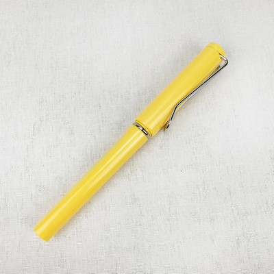 Plastic Ballpoint Pen With Metal Hollow Clip