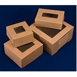Ohio Valley Windowed Kraft Cupcake Box (14"x10"x4")
