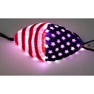 Rechargeable LED Face Mask - Curved Jacquard