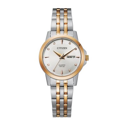 Citizen® Ladies' Quartz Watch, Two-tone with White Dial