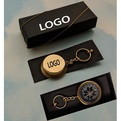 Brass Compass Keychain ( MADE IN TAIWAN).