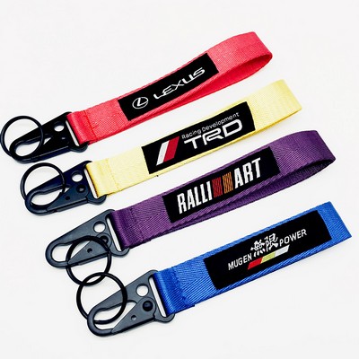 Embroidered Fabric Key Tag