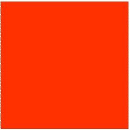 Fluorescent Red Square Labels - 2.5" x 2.5"