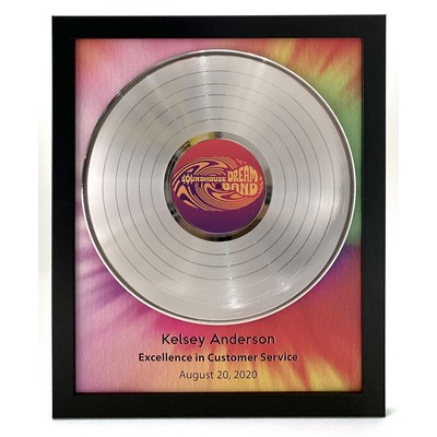 Platinum Framed 12" Record - Custom Backer - 15 x 18