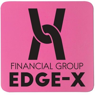 3¾" Pink Square Silicone Coaster