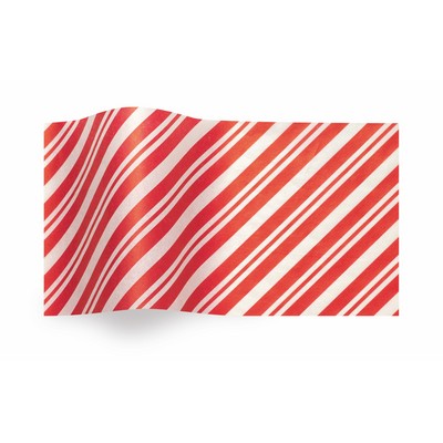 Season's Greetings Peppermint Stripes Wrapping Tissue (20"x30")