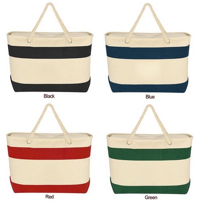 Large Cruising Tote With Rope Handles