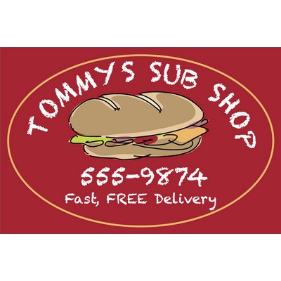 Full Color Outdoor Vehicle Magnet Small Rectangle Shape