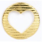 Round W/Cut Out Heart Stock Casting Lapel Pin