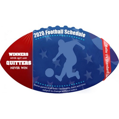 7x4" One Team Miami Dolphins Football Schedule Election Football Shape Magnets Outdoor Safe 30 Mil