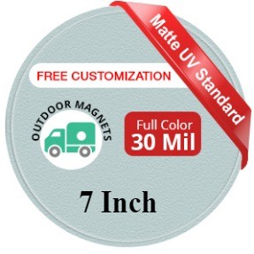 Magnet - 7" Diameter Circle - 30 Mil - Outdoor Safe