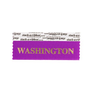 Washington Stk A Rbn Violet Ribbon Gold Imprint