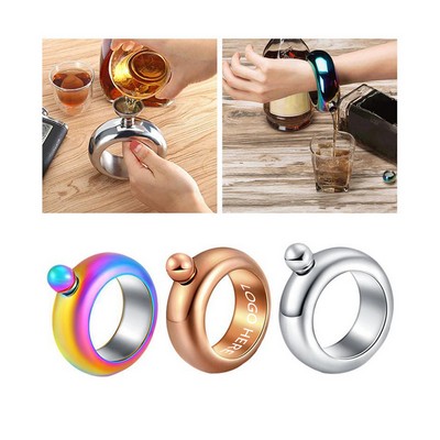 3.5 Oz. Stainless Steel Bracelet Shaped Flask