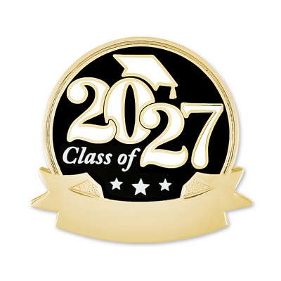 2027 Graduate Engravable Pin - Gold or Silver