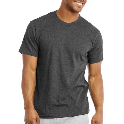 Men's Crew Neck T-Shirts - 3XL, Charcoal Gray (Case of 10)