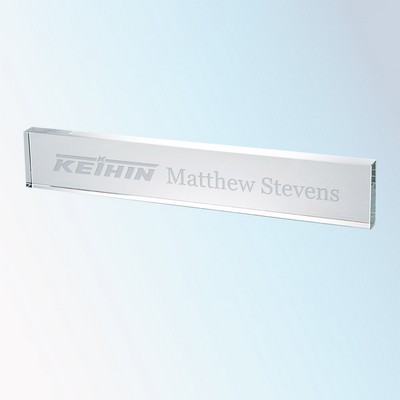 12" Optical Crystal Nameplate